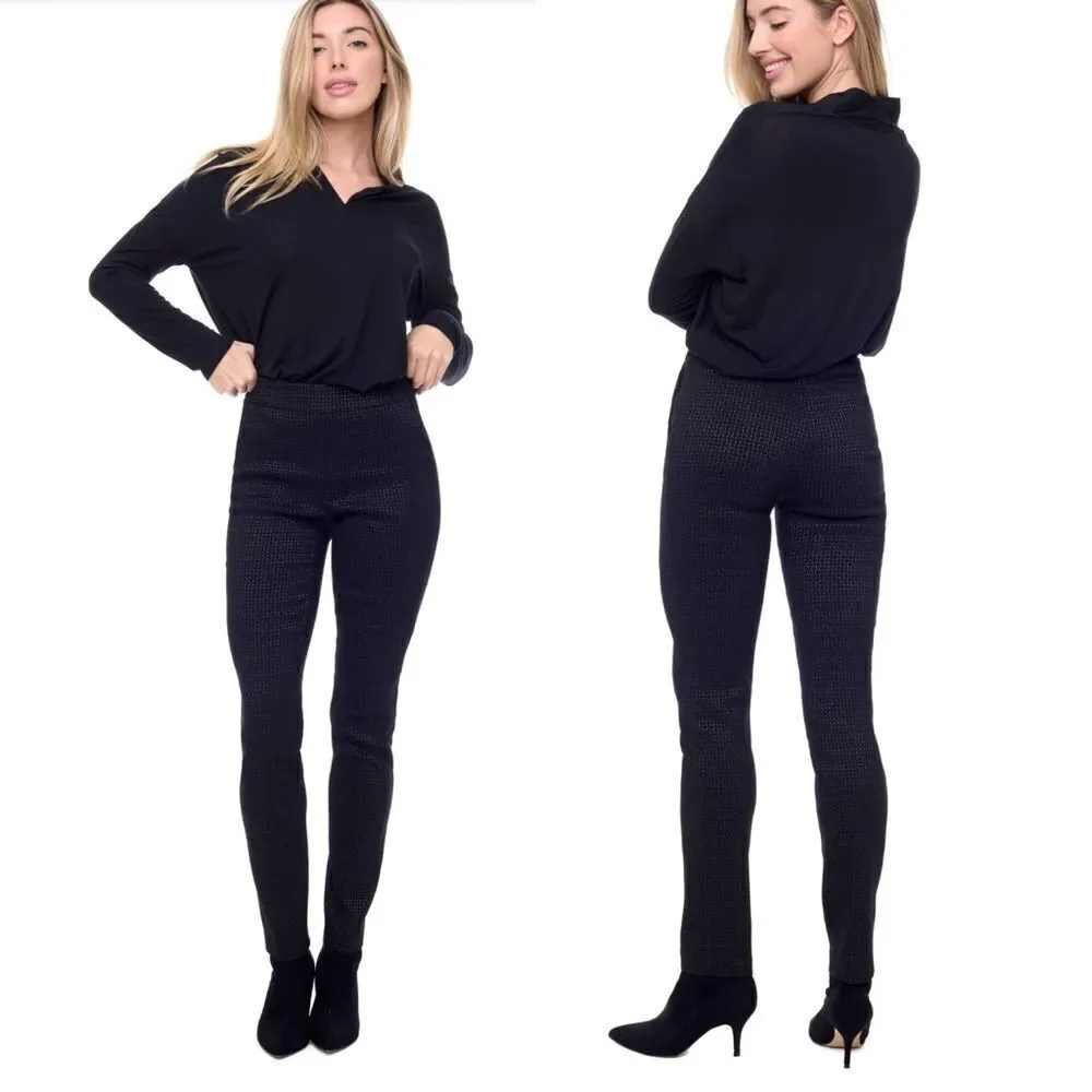 UP! Twinkle Techno Black and Shimmer Pull on Pants-8